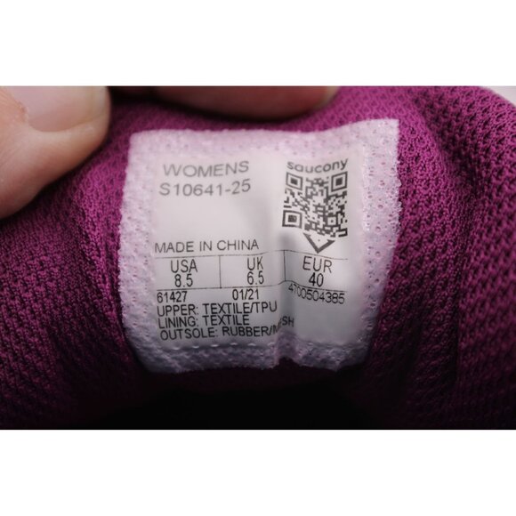 Saucony Womens Peregrine 11 Trail Running Shoes 8.5 Black/Orange PwrTrac Formfit - Picture 10 of 12